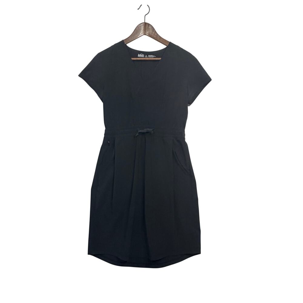 REI Black Short Sleeve Dress Travel Casual Size S